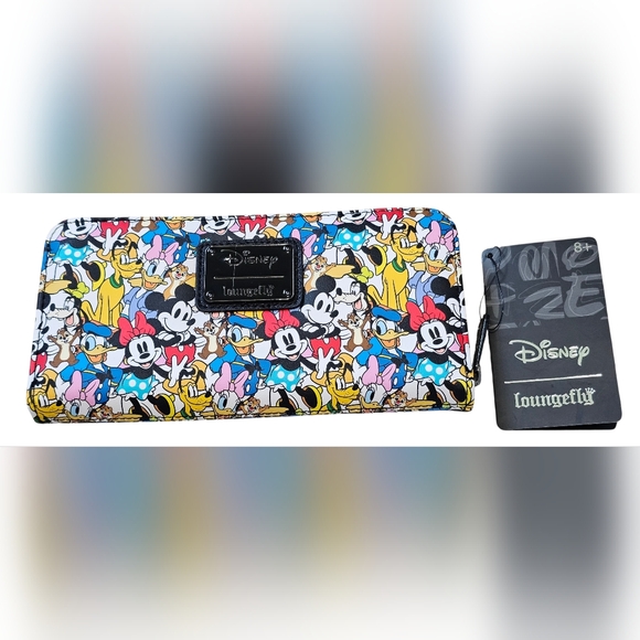 Loungefly Handbags - Loungefly Disney Mickey And Friends Characters Multi-Color Zip Wallet